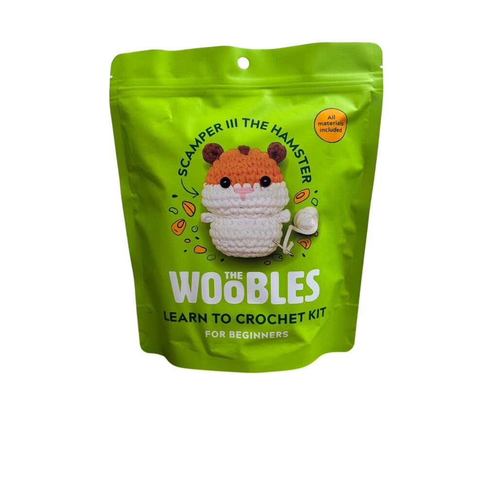 *HTF Mystery Kit* Woobles Scamper III the Hamster Collectible Crochet Kit-Sealed